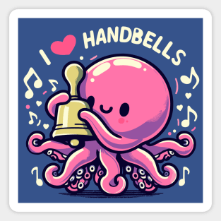 Octopus Loves Handbells Magnet